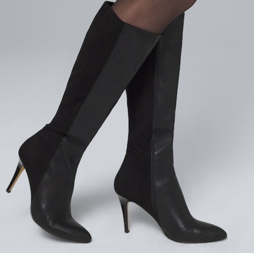White House Black Market Dress Boot Black US 9.5